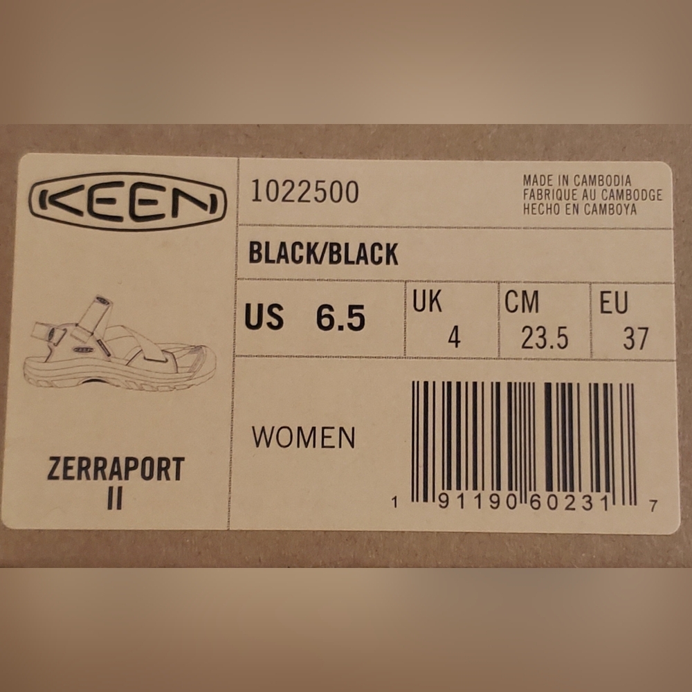 Keen Zerraport II Womens Sandals Black - Picture 6 of 6
